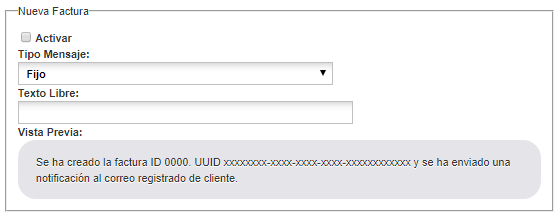 2. SMS nuevas factura