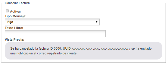 4. SMS cancelar factura