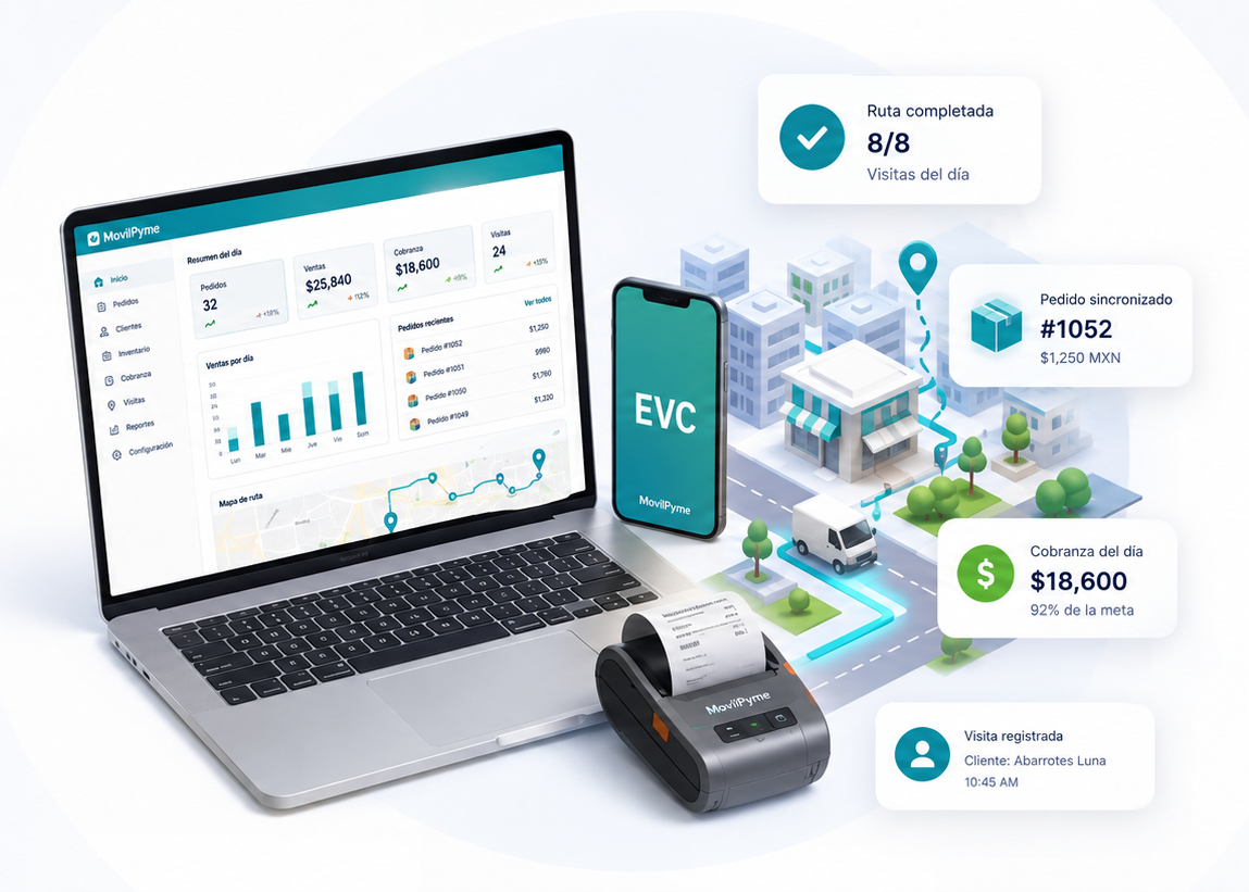 Dashboard de MovilPyme y App Móvil EVC